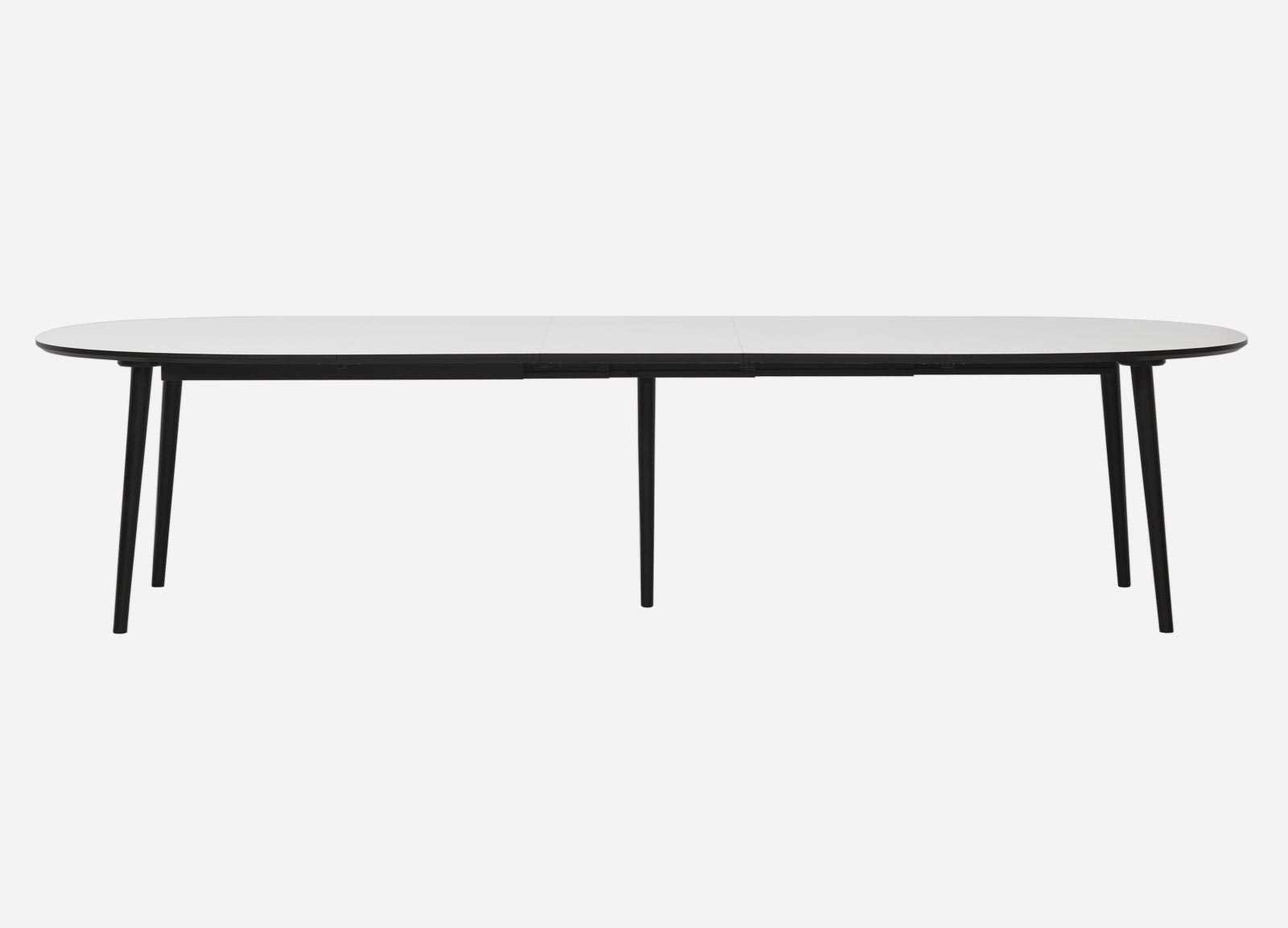 positur Svare revidere Elipse spisebord i ekstra lang version med 4 tillægsplader